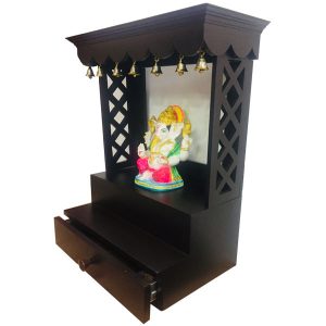 Home 7 Medium Handmade Wooden Pooja Mandir for Home in UK with frame
