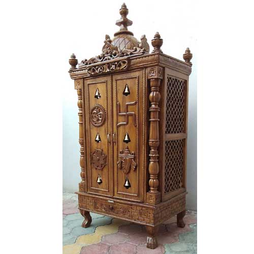 Handmade pooja cabinet in UK 30x18x60 inches 1 pooja cabinet