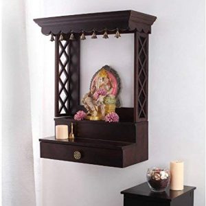 Large Handmade Wooden Pooja Mandir for Home in UK with frame