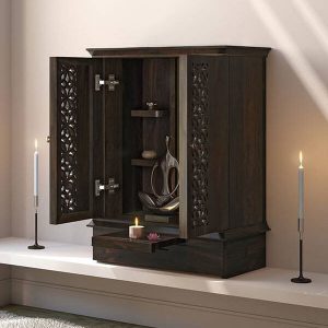 Handmade cabinet for pooja mandir at home in UK
