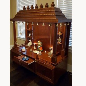 Handmade Hindu Pooja Mandir for home in UK (45" 15" 52")L x B x H